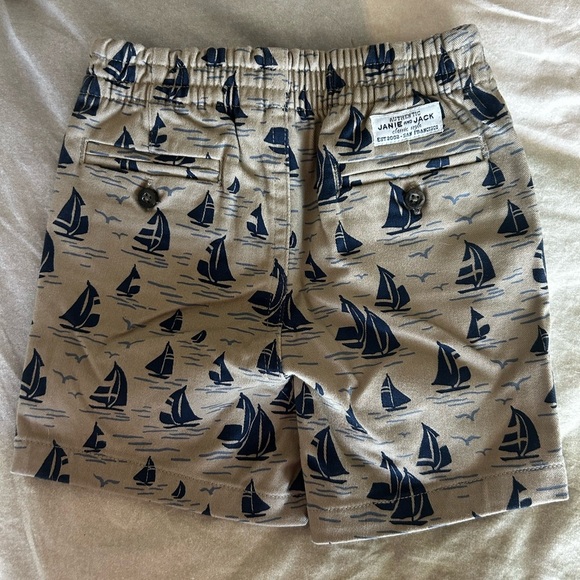 Janie and Jack Beige and Navy Sailboat Shorts - Picture 7 of 7